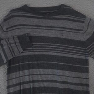 Matix Marc Johnson Sweater Men XL Asymmetric Stripe Wool Blend Crewneck Pullover